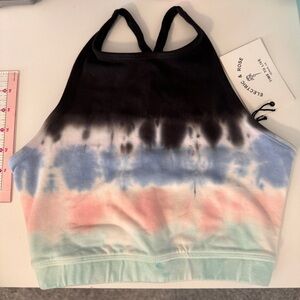 NEW Electric & Rose Tie Dye Sports Bra Size XS Blue/Pink/Black